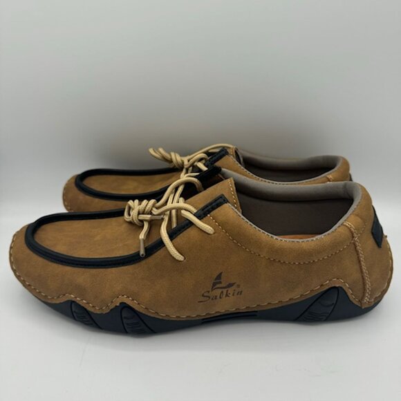 Salkin Barefoot Loafers Khaki Men's Size 43 / 9.5 - Picture 1 of 6